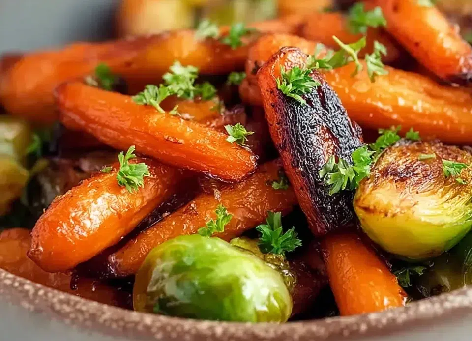 Crispy Maple Glazed Carrots and Brussel Sprouts: The Perfect Holiday ...
